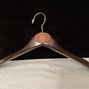 Dooney & Bourke Vintage Wooden Coat Hanger Jacket - Suit Hanger Leather D&B Logo